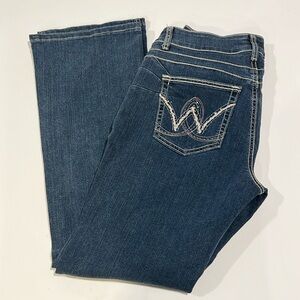 Wrangler - bootcut/flare, mid wash jeans, 13-14x32